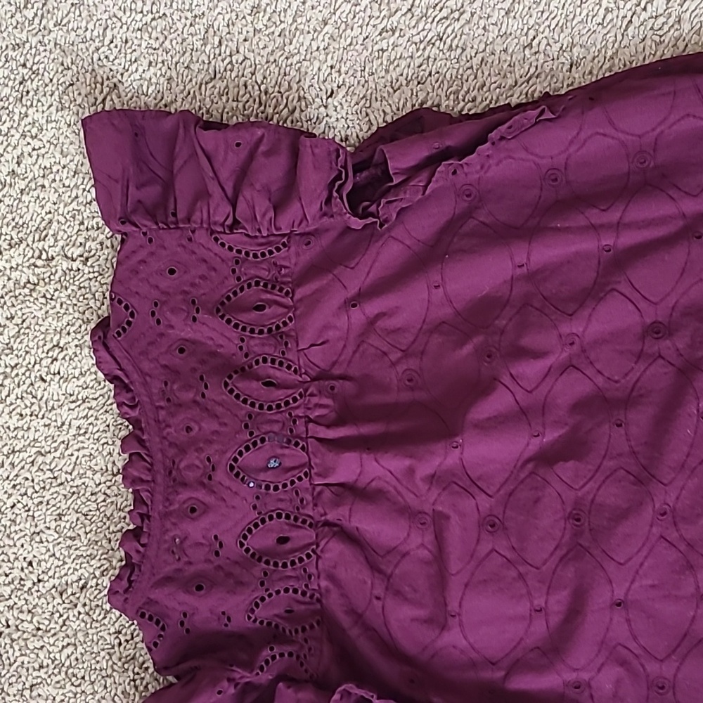 Cotton Purple Blouse - Picture 10 of 13